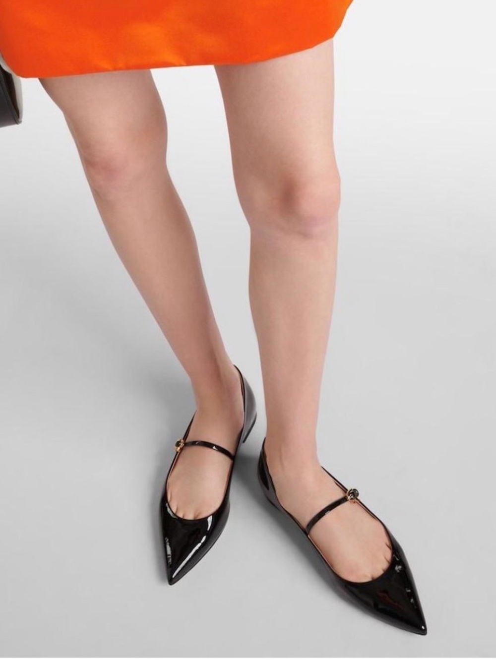 Tory Burch Black Patent Leather Mary Jane Flats